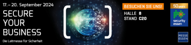 Messebanner security Essen 2022